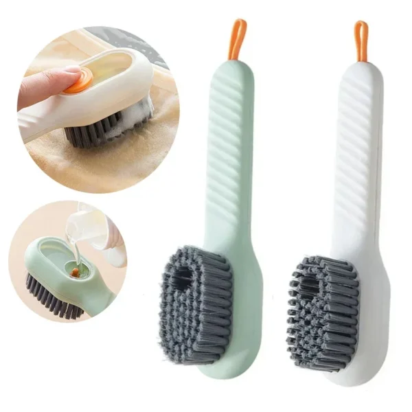 Shoe Brush Soft Bristles Long Handle Cleaning Tool