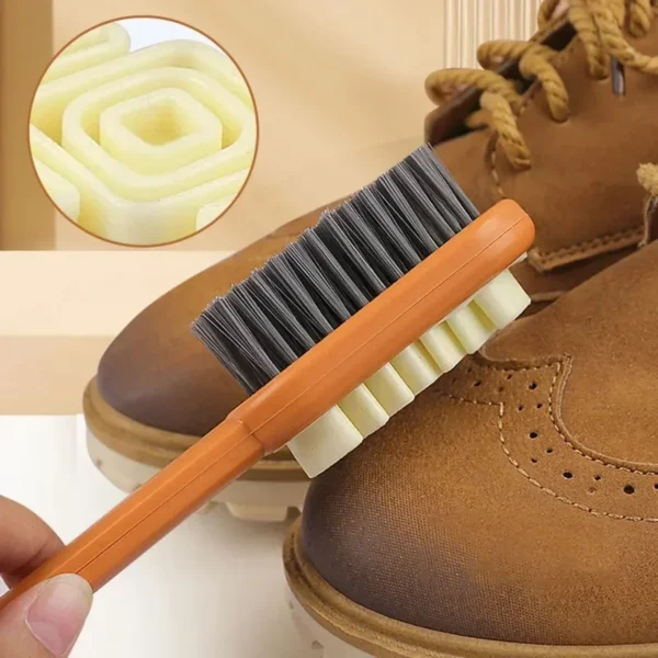 Shoe Brush 2-Sided Long Handle Suede Cleaner - Image 2