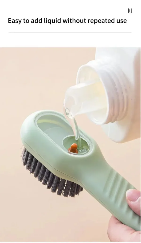 Liquid Press Shoe Brush with Soft Fur for Cleaning - Image 2