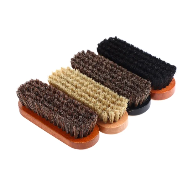 Horse Hair Shoe Brush for Leather Care & Polishing - Image 4