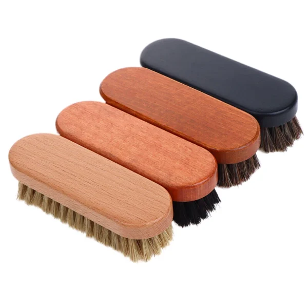 Horse Hair Shoe Brush for Leather Care & Polishing