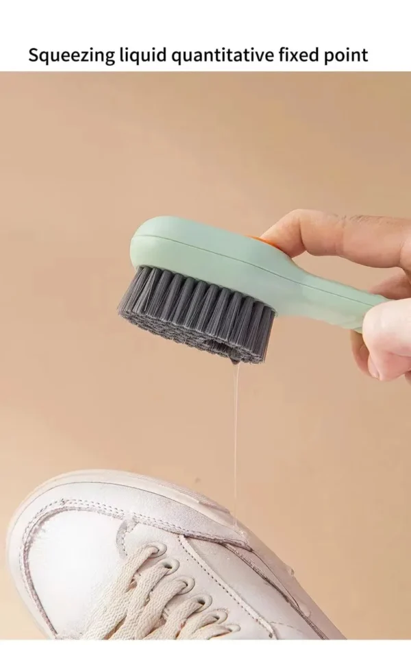 Liquid Press Shoe Brush with Soft Fur for Cleaning - Image 3