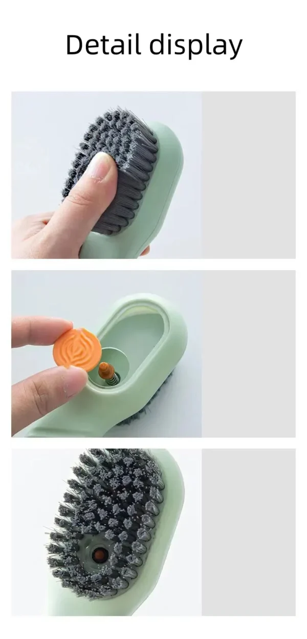 Liquid Press Shoe Brush with Soft Fur for Cleaning - Image 6